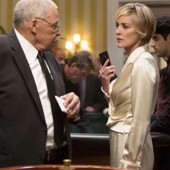 Long Sleeve Grey Silk Charmeuse Blouse - Picture 4 of 4